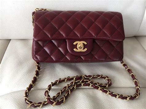 chanel mini square burgundy|Chanel handbags.